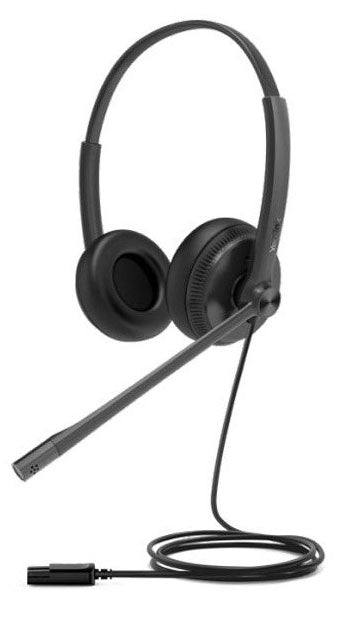 Yealink YHD342 Wideband QD Dual Headset with Soft Leather Ear Cushion, All Day Wearing Comfort, H...
