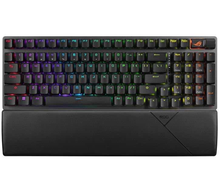 ASUS ROG STRIX SCOPE II 96 WL Snow Switch NX Wireless Gaming Mechanical Keyboard, Tri-mode Connec...