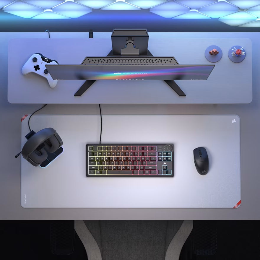 Corsair K55 CORE TKL RGB Gaming Keyboard, 1000Hz, 12KRO, rubber-dome switched, USB 2.0 wired, ded... - Image 4