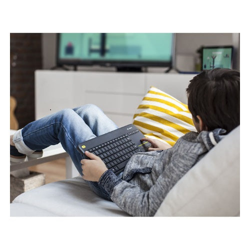 Logitech K400 Plus Wireless Keyboard with Touchpad Entertainment Media Keys Tiny USB Unifying re... - Image 2