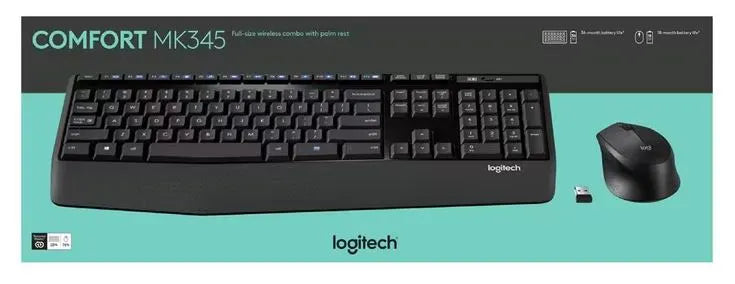 Logitech MK345 Wireless Keyboard Mouse Combo Full Size 12 Media Key Long Battery Life Comfortabl... - Image 4