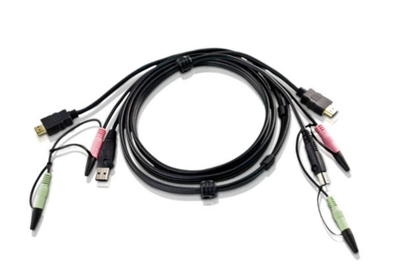 Aten KVM Cable 1.8m with HDMI, USB Audio to HDMI, USB Audio - KVM Switch Video