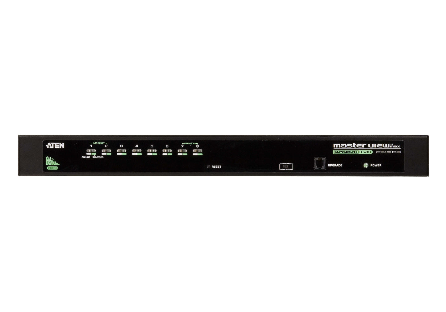 Aten Rackmount KVM Switch 8 Port VGA PS/2-USB, 1x Custom KVM Cable Included, Selection Via Front... - Image 3