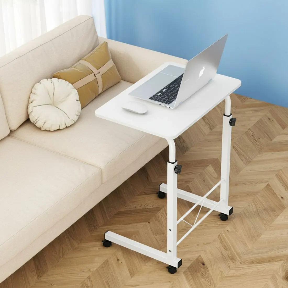 Artiss Laptop Desk Table Adjustable 60CM White - Image 8