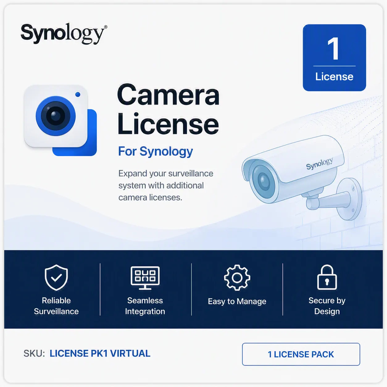 Synology Camera License For Synology (Individual License Email) - Network - License