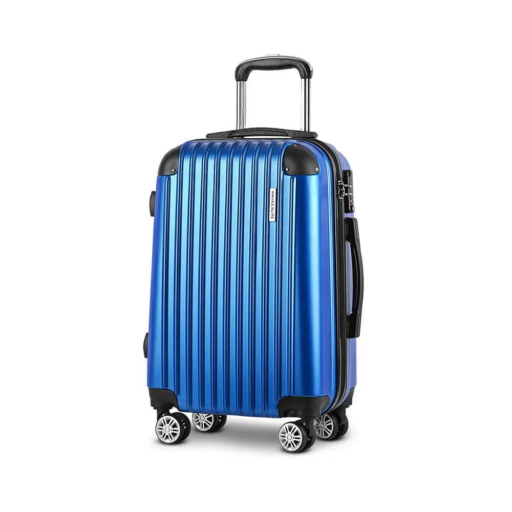 Wanderlite 28 Inch Luggage with TSA Lock Spinner Carry On Hard Shell Travel Suitcase Luggage Case Blue - Image 8