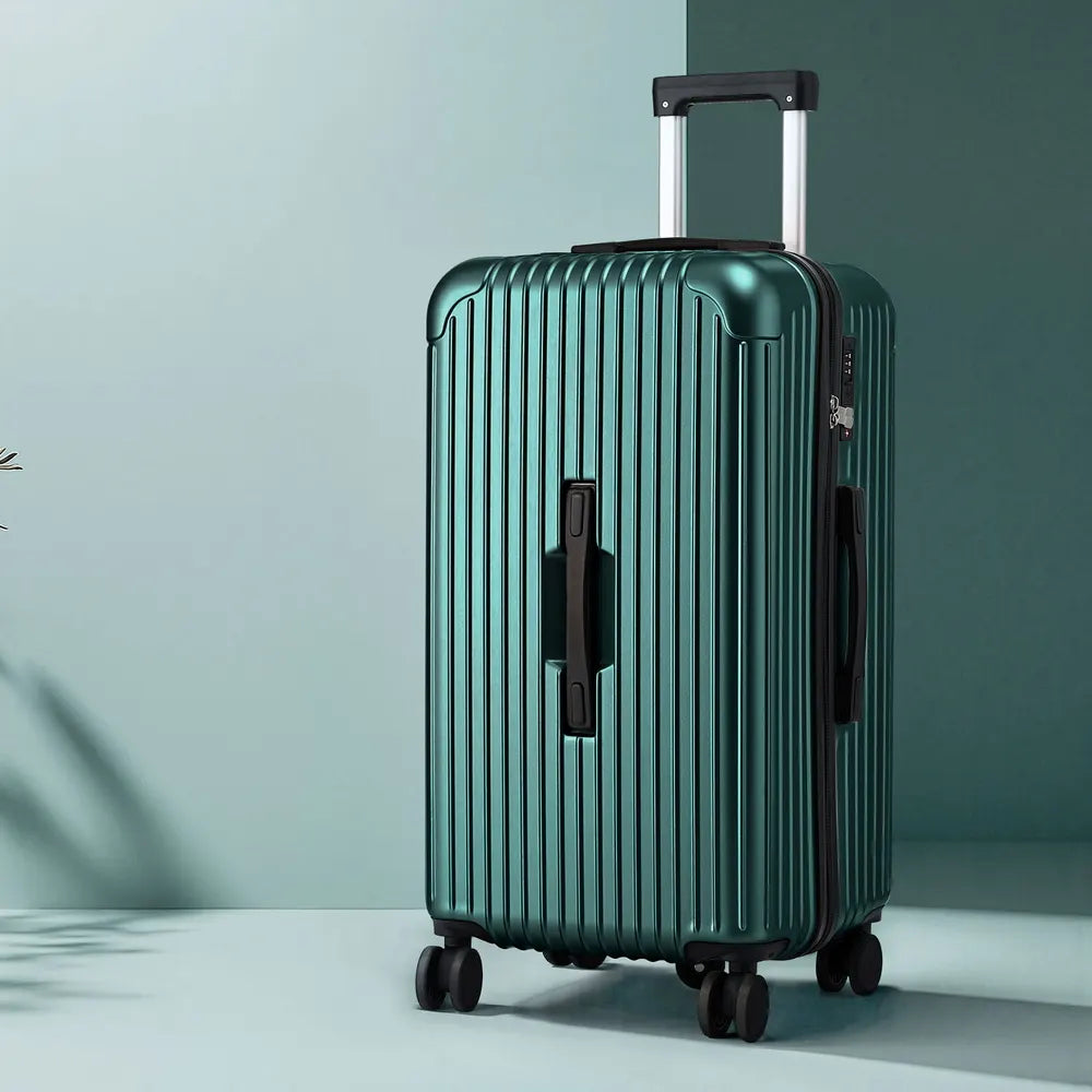 Wanderlite 28" Trunk Luggage Suitcase Travel 5 Wheels Type-C Port TSA Green - Image 7