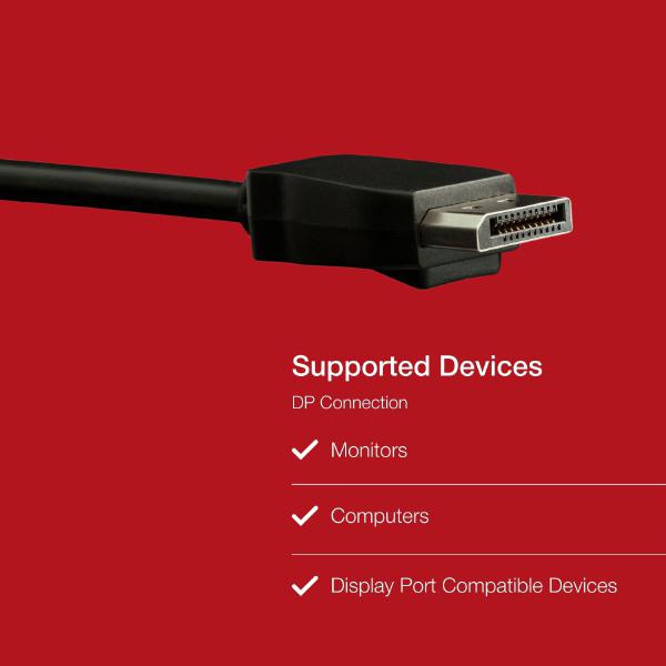 Shintaro 1m DisplayPort to DisplayPort Cable V1.4 - 4K, Secure Lock Connector - Display Accessories - Image 5