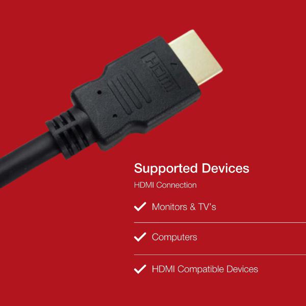 Shintaro HDMI V2.0 1m Cable - 4K Support for TVs & Computers, Durable Black Design - Display Acce... - Image 4