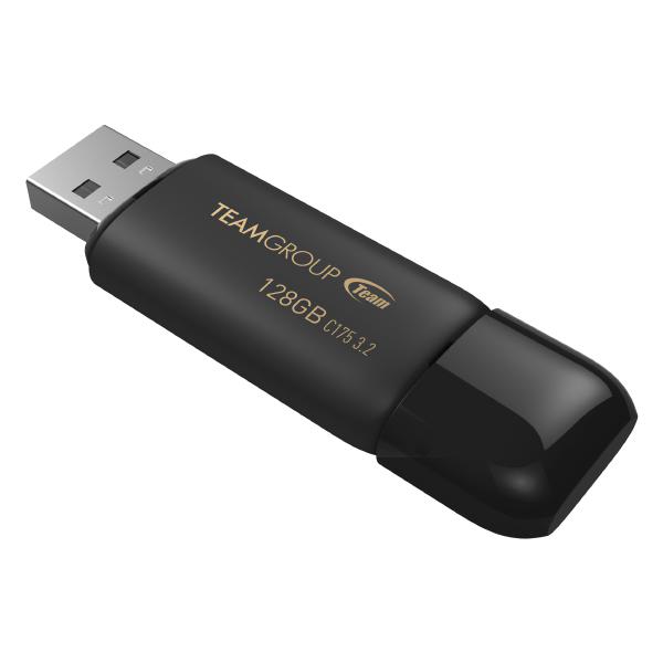 Team Group C175 USB 3.2 G1 Flash Drive 128GB, Read (Max) 100MB/s Black