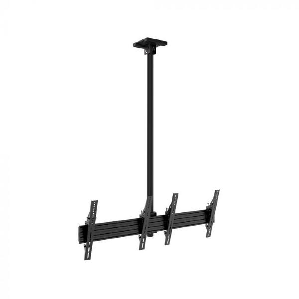 Atdec 2x1 ceiling menu board mount, portrait/smaller displays, single pole, 1.25m rail, tilting a... - Image 2