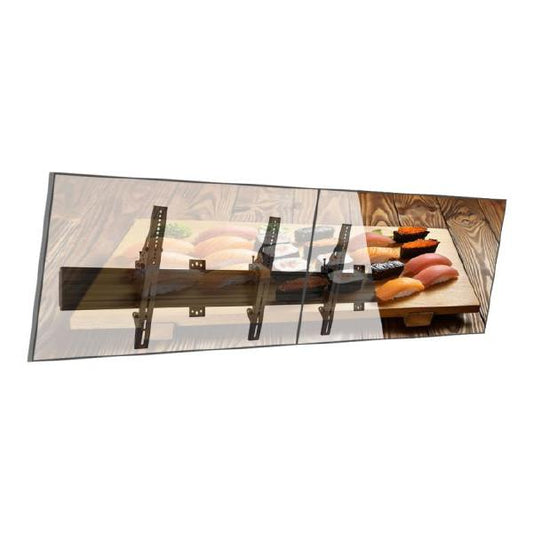 Atdec 2x1 Wall Menu Board Mount (1.75m rail), tilting angle. Max load per display: 50kg - Wall Mo...