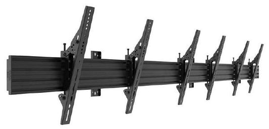 Atdec 3x1 wall menu board mount (3m rail), tilting angle. Max load per display: 50kg - Wall Mounts