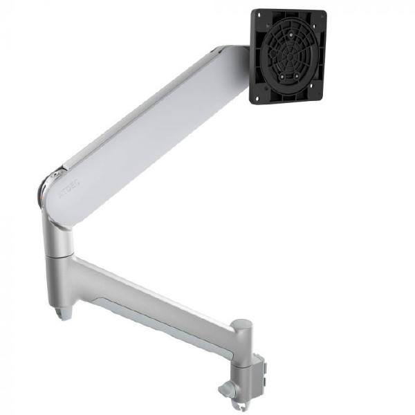 Atdec AWM-ADTC Dynamic Monitor Arm with Clamp / 8kg (17.6lb) Flat and Curved Screen, Silver