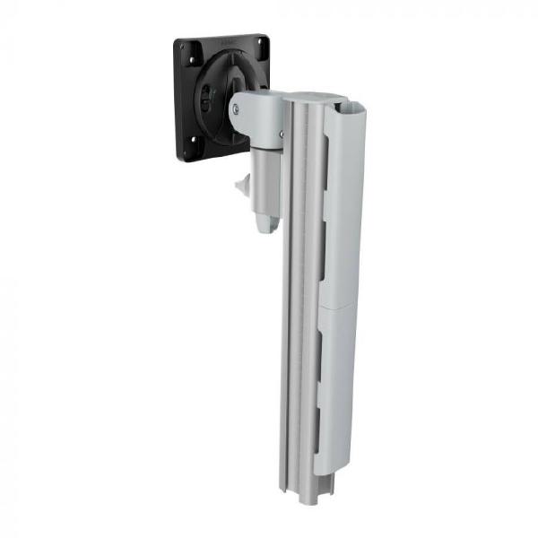 Atdec AWMS-1340 130mm Arm on 400mm Post. 12kg Flat Screens, 10kg Curved Screens, C Clamp Desk Fixing, Silver