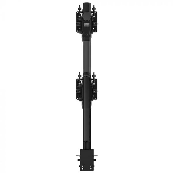 Atdec AWMS-2-BT75 Super Heavy Duty Dual Vertical Monitor Mount. Max Load Per Display: 25kg (flat), 18kg (curved), Heavy-Duty F-Clamp. Black