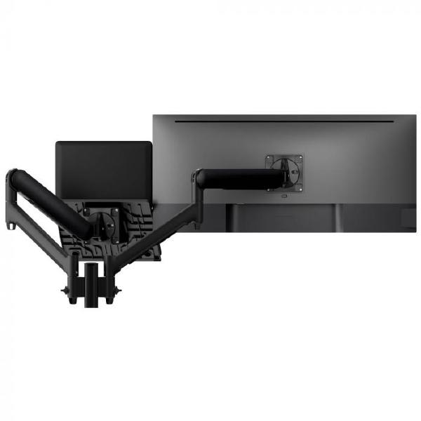 Atdec AWMS-2-ND13 Laptop-Monitor Combo Mount on 135mm Post. Max Load: 8kg, C-Clamp Desk Fixing, VESA up to 100x100. Black
