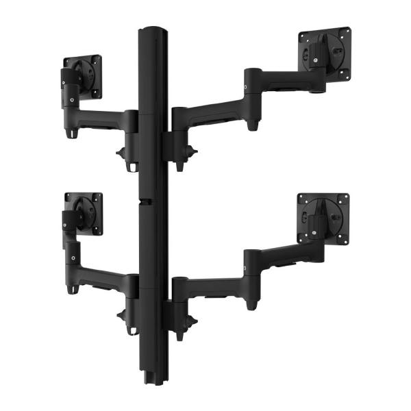 Atdec AWMS-4-4675 Quad 460mm Monitor Arms on 750mm Post. 12kg Flat Screens, 10kg Curved Screens,... - Image 6