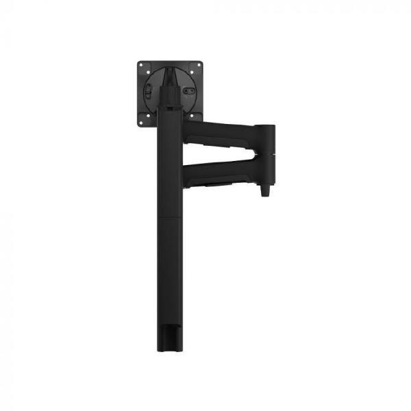 Atdec AWMS-4640 Single 18" Monitor Arm on 15.7" Post and Bolt-Through Desk Fixing, Black