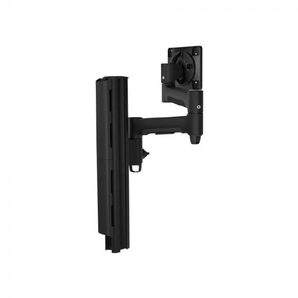 Atdec AWMS-4640 Single 18" Monitor Arm on 15.7" Post and Bolt-Through Desk Fixing, Black