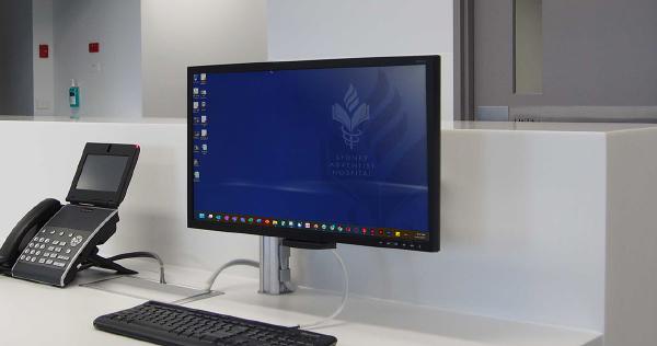 Atdec AWMS-4640 Single 460mm Monitor Arm + 400mm Post / 12kg (26.5lb) Flat Screen, 10kg (22lb) Curved Screen + C Clamp Desk Fixing, Silver
