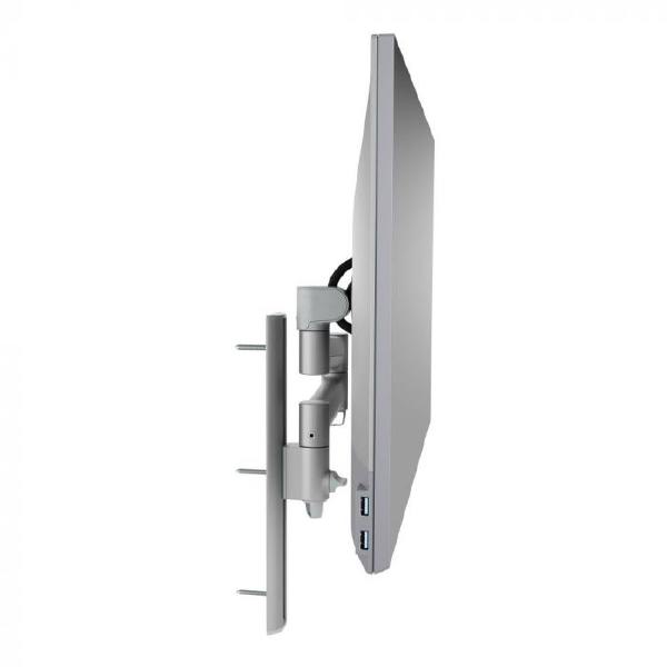Atdec AWMS-46W35 Single Monitor Arm on Wall Channel. For Displays up 12kg Flat, 10kg Curved. Silver