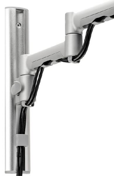 Atdec AWMS-46W35 Single Monitor Arm on Wall Channel. For Displays up 12kg Flat, 10kg Curved. Silver