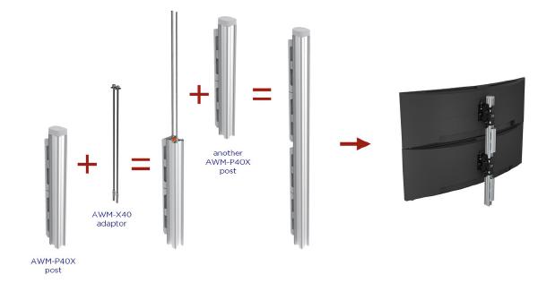 Atdec AWMS-BT40 Super Heavy Duty Monitor Mount. Up to 24" to 57" Displays. Max Load: 25kg (flat),... - Image 6
