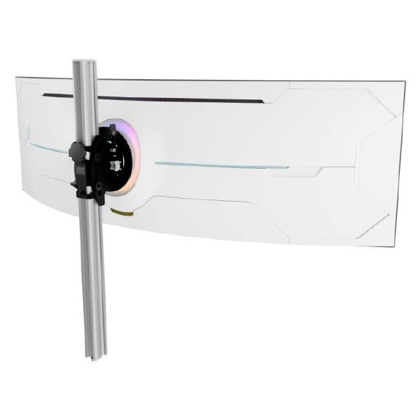 Atdec AWMS-BT75 Super Heavy Duty Mount on Tall Post, Heavy Duty F-Clamp, Silver