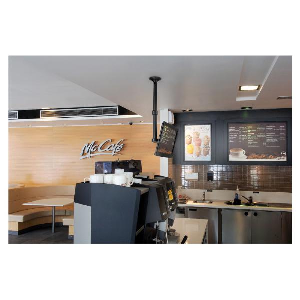 Atdec Telehook 1040 Tilt Ceiling Mount Short up to 900mm. Max load 25kg. VESA up to 200x200. Black