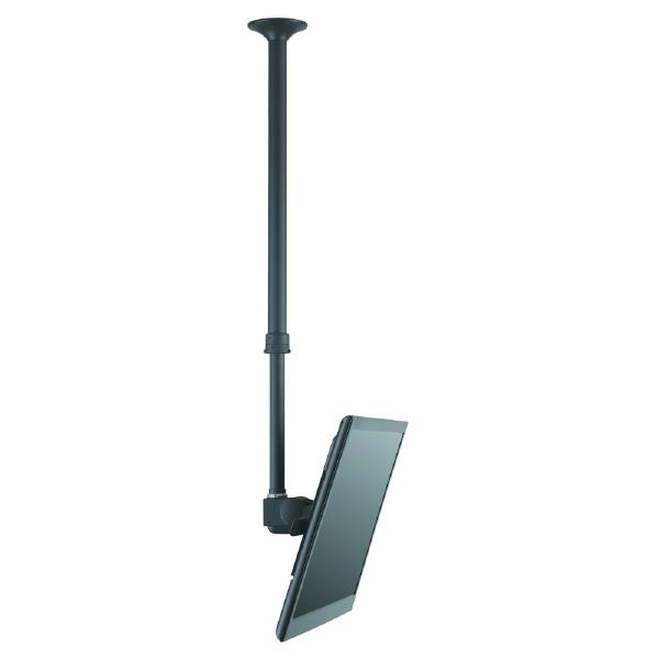 Atdec Telehook 3070 Large Display Ceiling Mount Tilt with Height Adjustable Pole (Long). Max load 65kg. Universal VESA. Black.