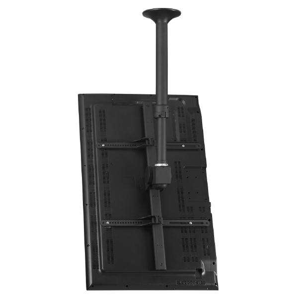 Atdec Telehook 3070 Large Display Ceiling Mount Tilt with Height Adjustable Pole (Short). Max load 65kg. Universal VESA. Black.