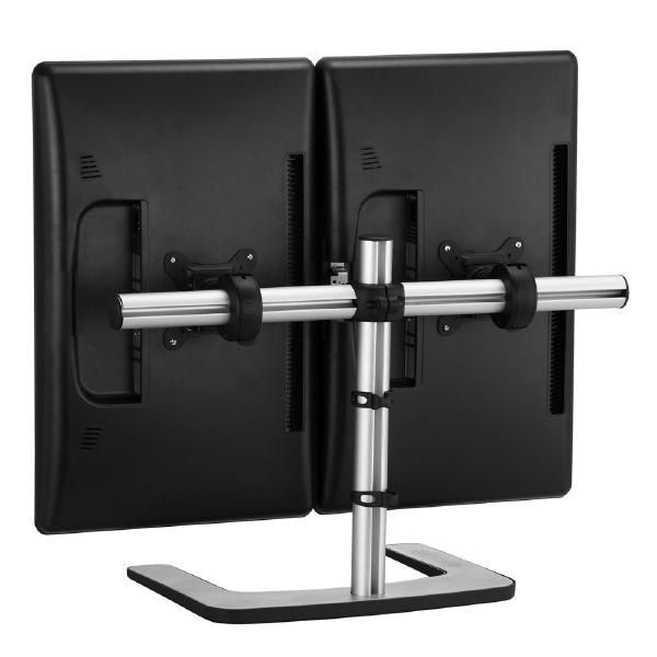 Atdec Visidec Focus Display Accessory Arm Dual Displays, Horizontal Mount 24" - 32" Polished Silver