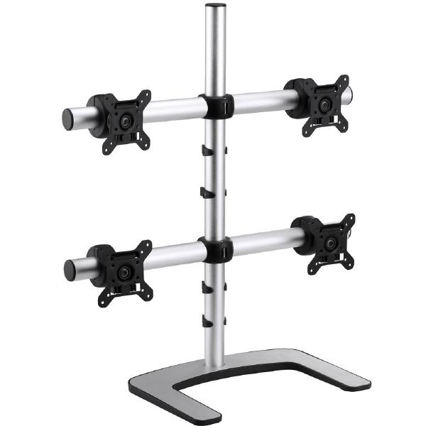 Atdec Visidec Focus Display Accessory Arm Quad/Triple Displays, Freestanding Mount 24" - 32" Polished Silver