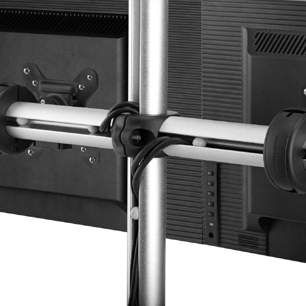 Atdec Visidec Focus Display Accessory Arm Quad/Triple Displays, Freestanding Mount 24" - 32" Polished Silver