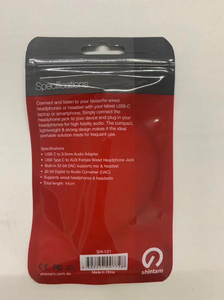 Shintaro USB-C to AUX 3.5mm Adaptor with Built-in 32-bit DAC for Headphones and Headsets, Compact... - Image 2