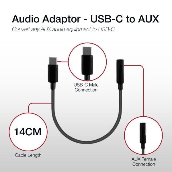 Shintaro USB-C to AUX 3.5mm Adaptor with Built-in 32-bit DAC for Headphones and Headsets, Compact... - Image 4