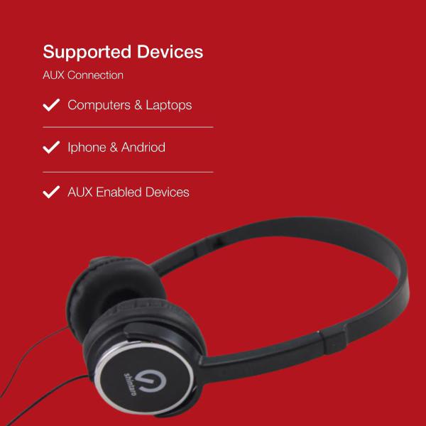 Shintaro Kids Stereo Headphones with Safety Volume Limit, Adjustable Headband, and 1m Cable for S... - Image 4