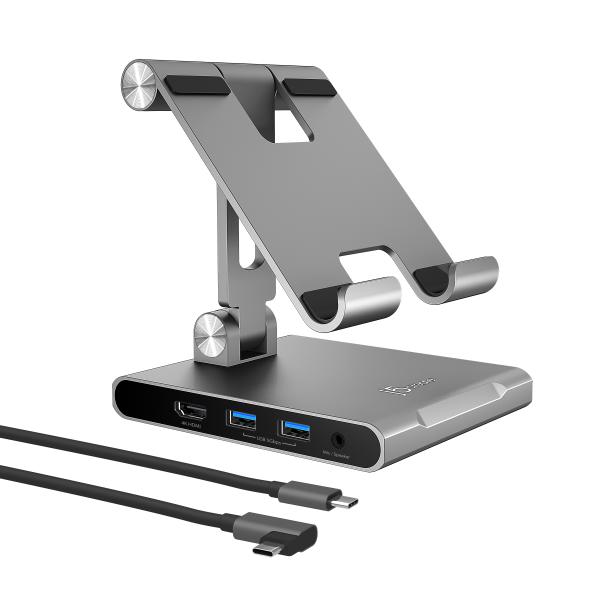 J5create JTS224 Multi-Angle Stand Docking Station for iPad, Samsung Tablet, Surface Pro 8 (USB-C... - Image 3