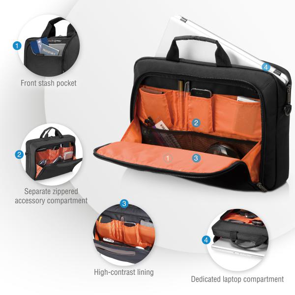 Everki Advance Eco Laptop Bag Briefcase, Made from Plastic Bottles up to 14.1-Inch