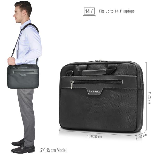 Everki Business 414 Laptop Bag Briefcase up to 14.1-Inch