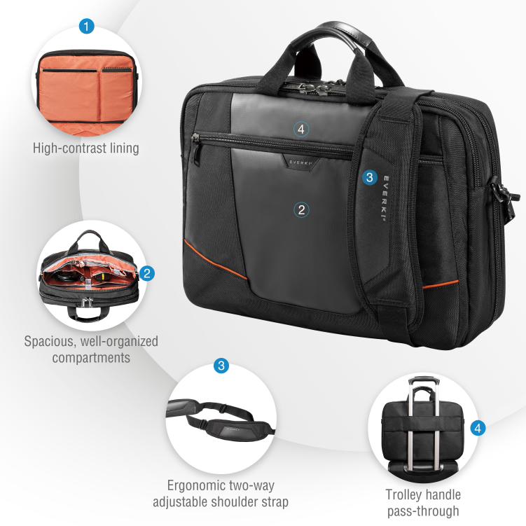 Everki Flight Travel Friendly Laptop Bag Briefcase up to 16-Inch