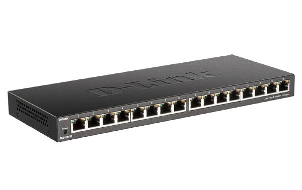 D-Link 16-Port Low Profile Gigabit Unmanaged Desktop Switch with 16 Gigabit ports