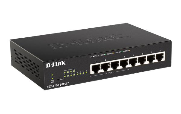 D-Link 8-Port Gigabit Smart Managed PoE Switch with 4 RJ45 and 4 PoE Ports