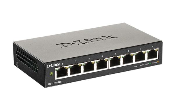 D-Link 8-Port Gigabit Smart Managed Switch with 8 RJ45 Ports