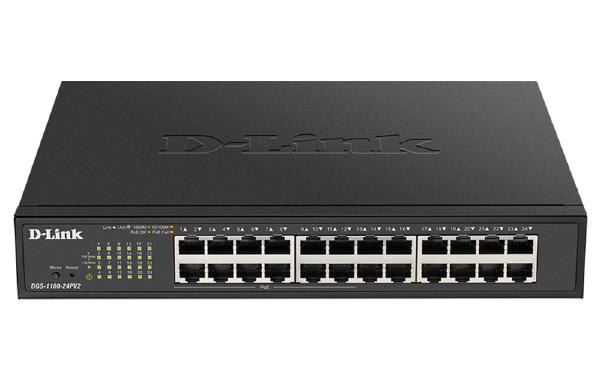 D-Link 24-Port Gigabit Smart Managed PoE Switch with 12 10/100/1000 Mbps and 12 PoE Ports - Netwo...