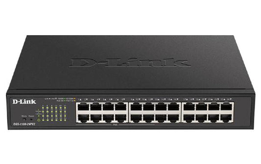 D-Link 24-Port Gigabit Smart Managed PoE Switch with 12 10/100/1000 Mbps and 12 PoE Ports - Netwo...