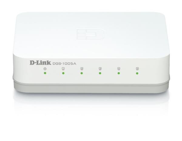 D-Link 5-Port Gigabit Unmanaged Desktop Switch with 5 Gigabit RJ45 Ports