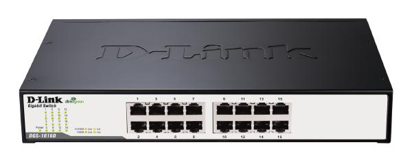 D-Link 16-Port Gigabit Unmanaged Desktop Switch with 16 Gigabit Ports - Network - Switches