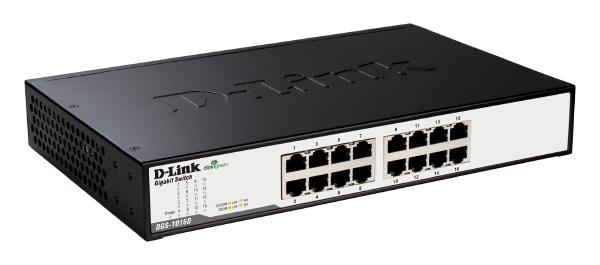 D-Link 16-Port Gigabit Unmanaged Desktop Switch with 16 Gigabit Ports
